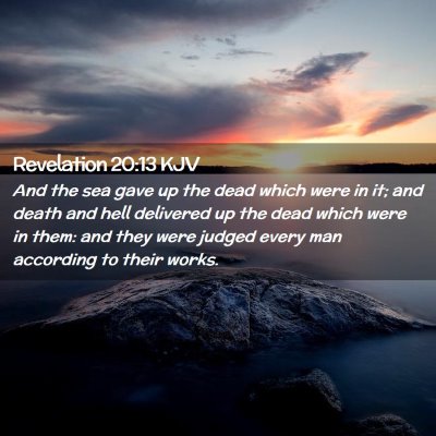 Revelation 20:13 KJV Free Bible Images