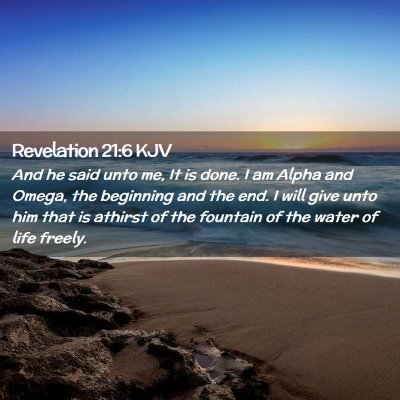 Revelation 21:6 KJV Free Bible Images